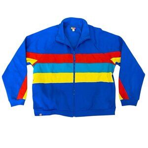 LEGO x TARGET Men's Blue Color Block Stripe Zip-Up Track Jacket XXL NWOT